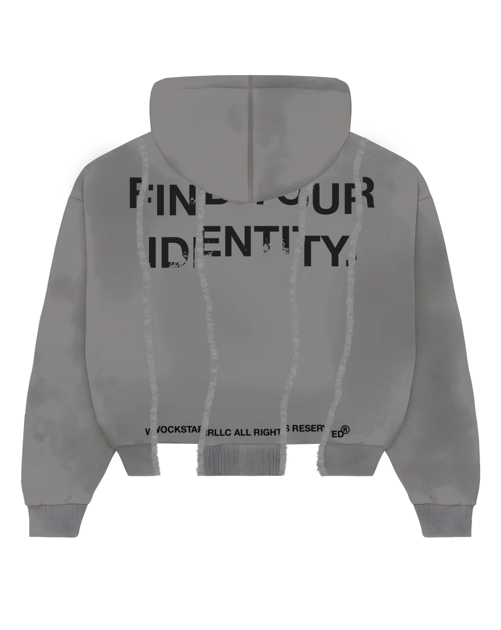 WASHED GREY "FYID" ZIP UP